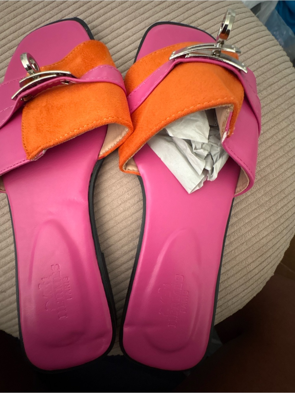 Women’s Pink & Orange Slide Sandals